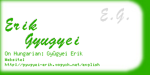 erik gyugyei business card